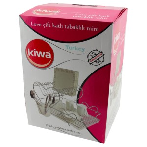 Kiwa Love Mini Çift Katlı Metal Bulaşıklık