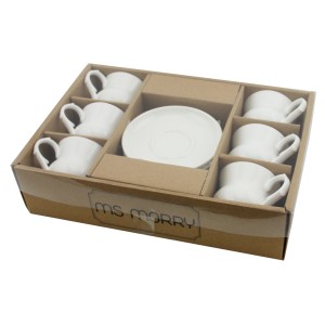 Ms Morry 6'lı Porselen Kahve Fincan Takımı - Pot