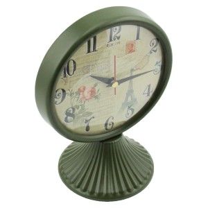 Rikon Antik Ayaklı Metal Masa Saati - Yeşil