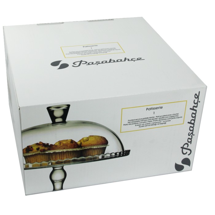 Patisserie Kapaklı Ayaklı Pasta Servis Fanusu