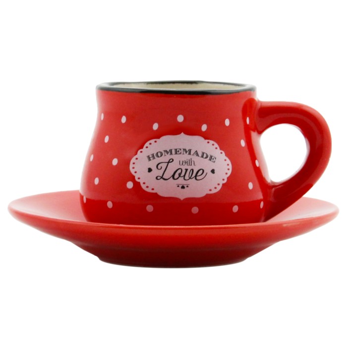 Ms Morry 6�lı Metal Standlı Renkli Kahve Fincan Takımı