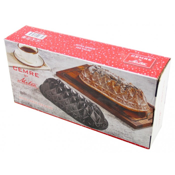 Mitra Baton Döküm Kek Kalıbı 30 CM Mor